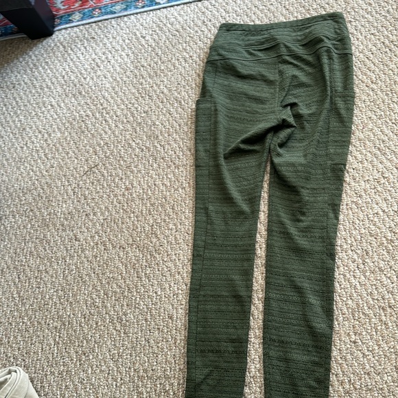 Army Green Textured Alpine Design Pants - Picture 3 of 4